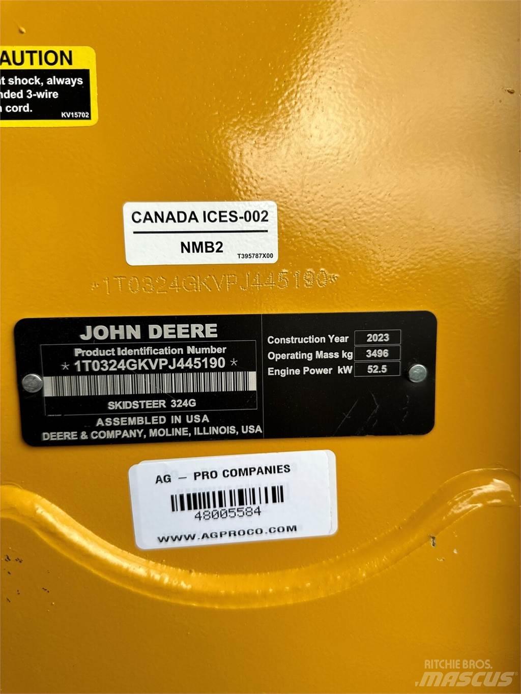John Deere 324G Carregadoras de direcção deslizante