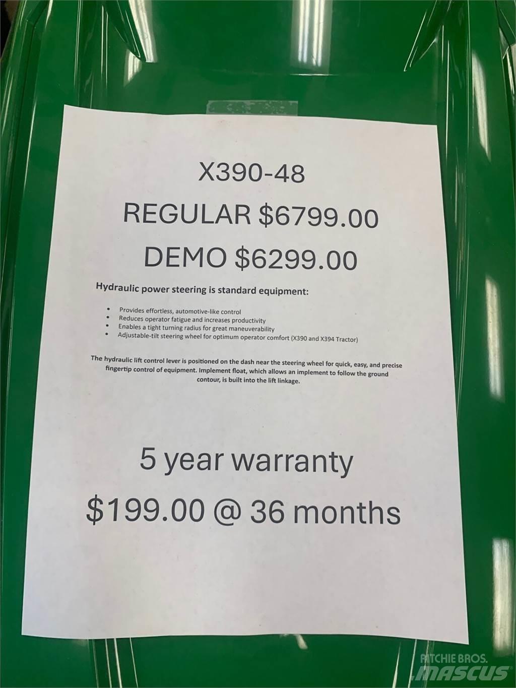 John Deere X390 Tractores compactos