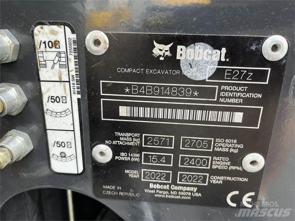 Bobcat E 27z Mini Escavadoras <7t