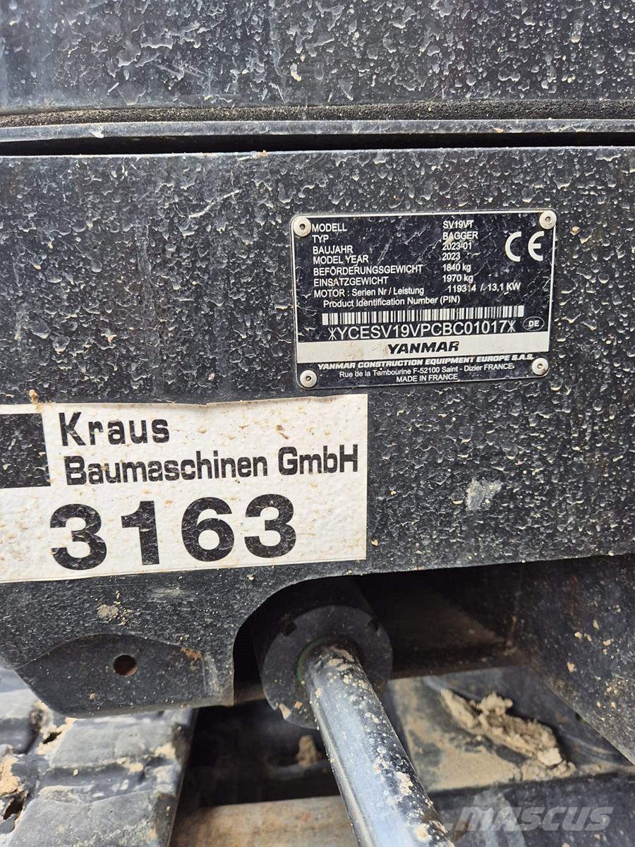 Yanmar SV 19 Mini Escavadoras <7t