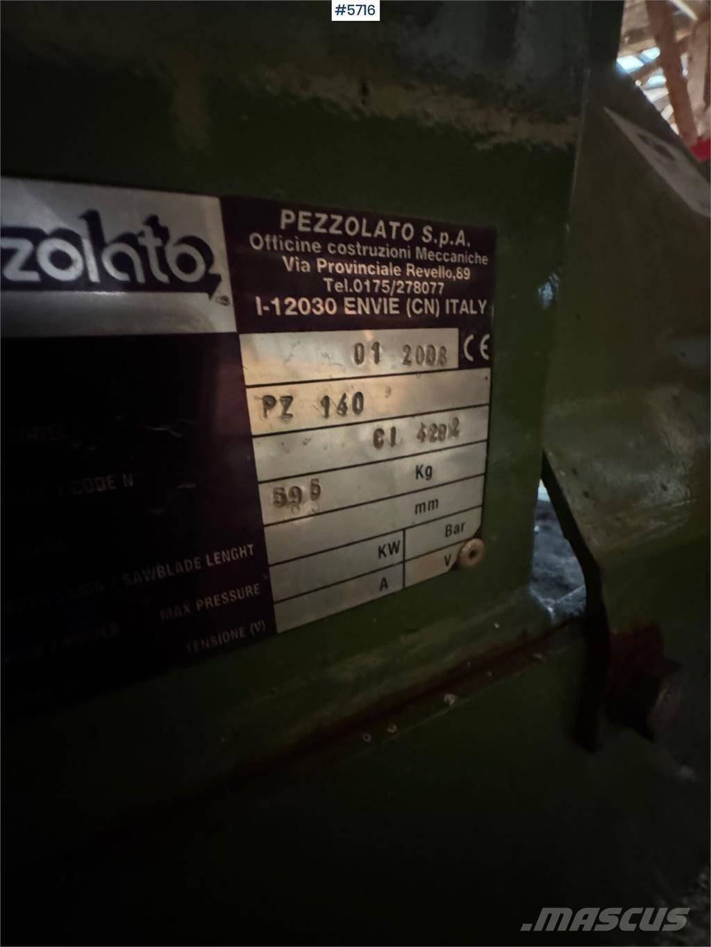 Pezzolato PZ 140 Outros componentes