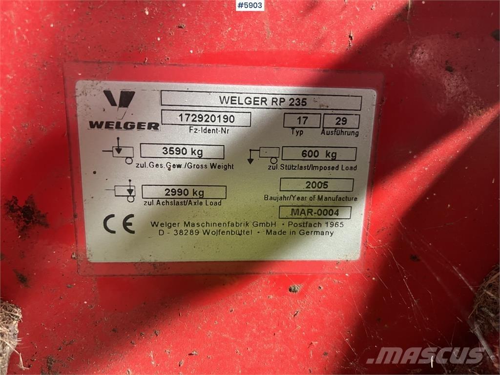 Welger RP 235 Outro equipamento de ceifa
