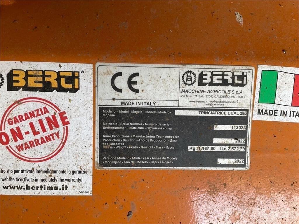 Berti Dual 280 Gadanheiras e cortadores de folhas para pastos