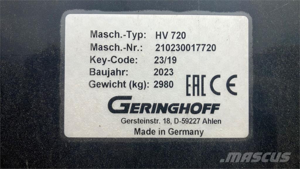 Geringhoff HV 720 Acessórios de ceifeiras debulhadoras