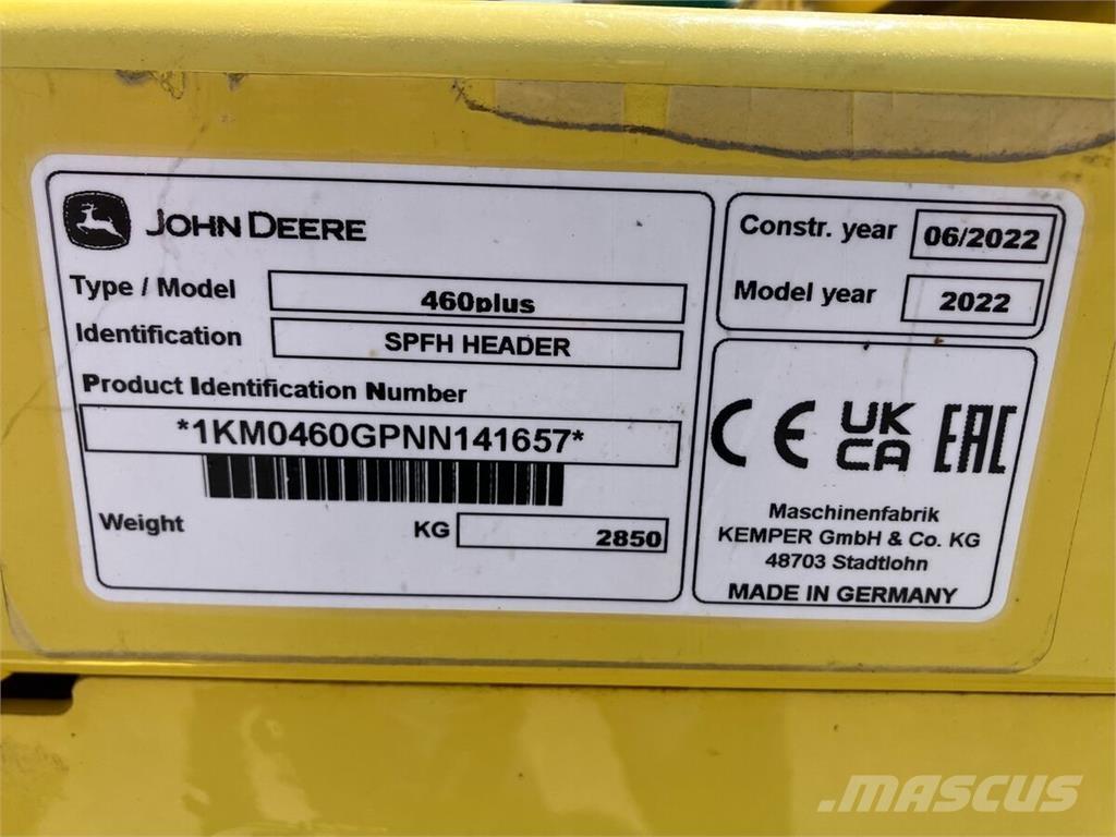 John Deere 460 Plus Acessórios de ceifeiras debulhadoras