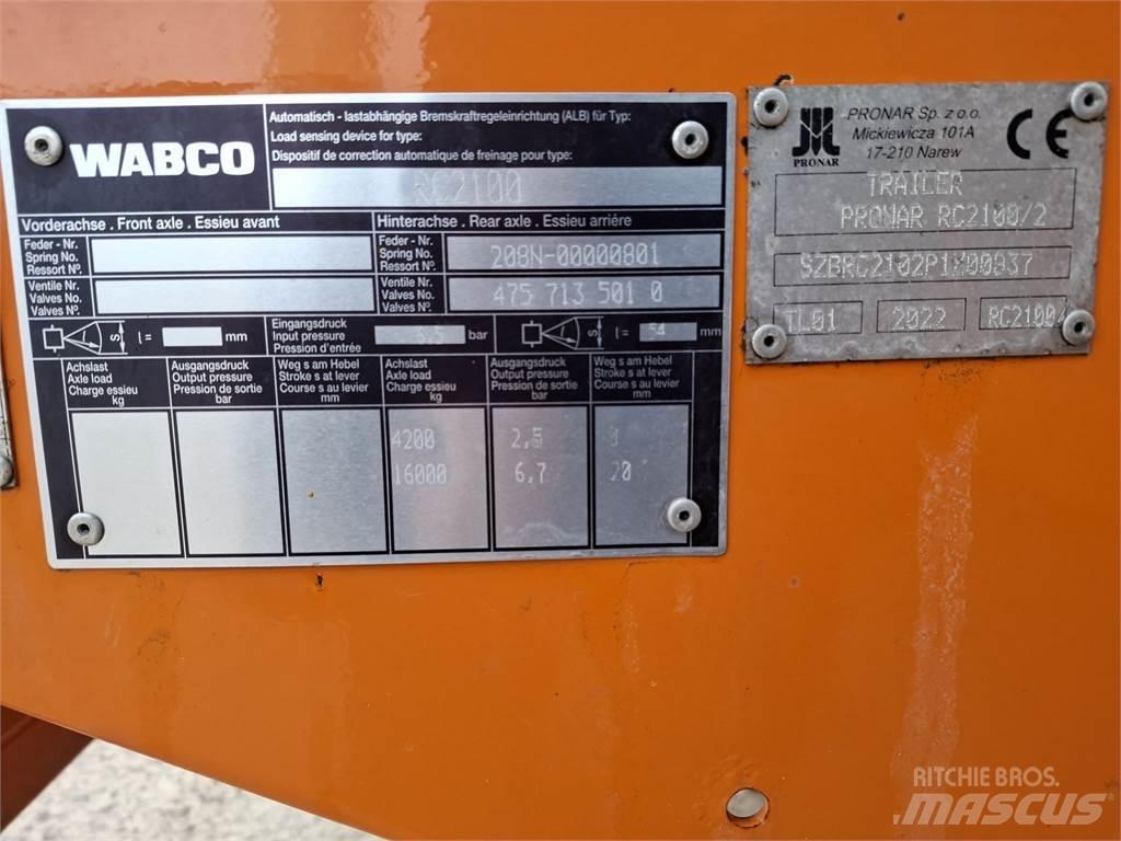 Pronar RC 2100 - 2 Outros reboques agricolas