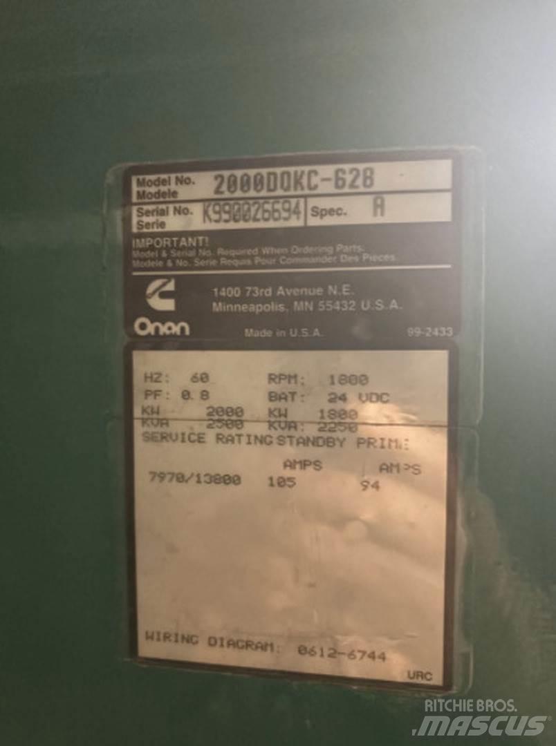 Cummins 2000DQKC-628 Geradores Diesel