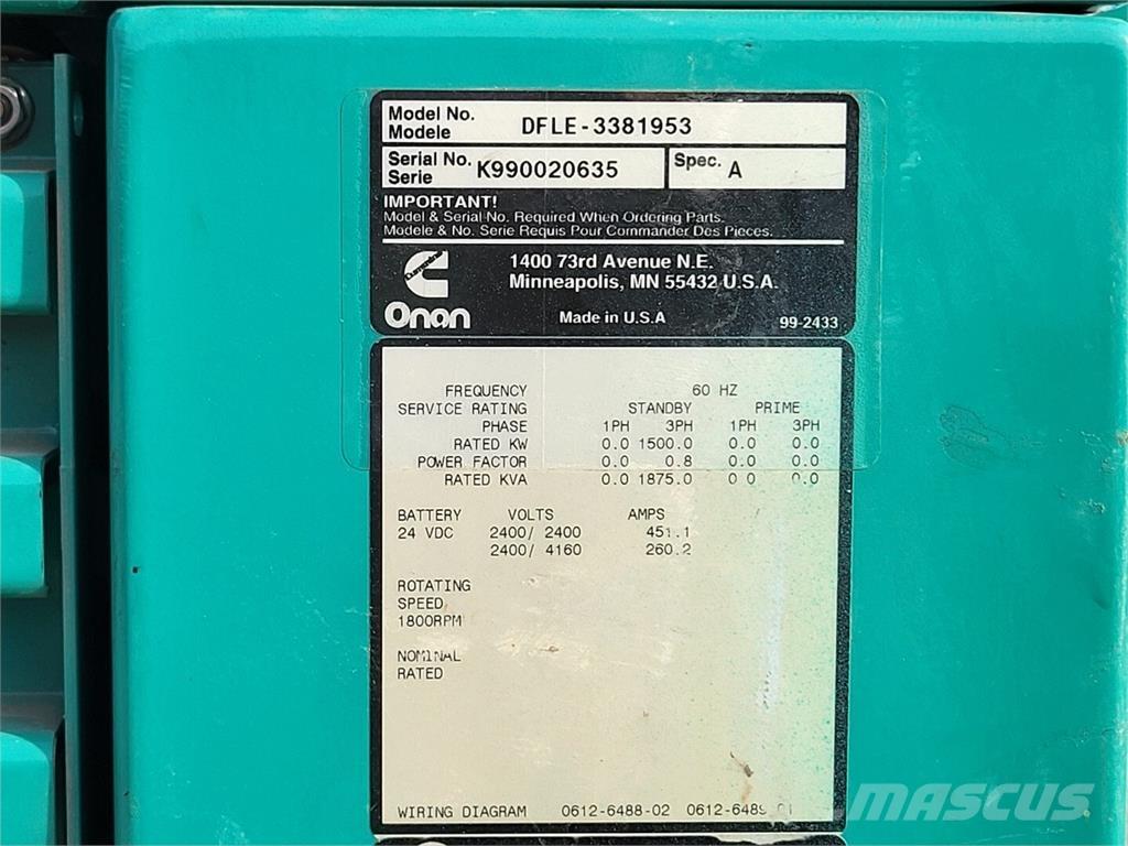 Cummins KTA50-G9 Geradores Diesel