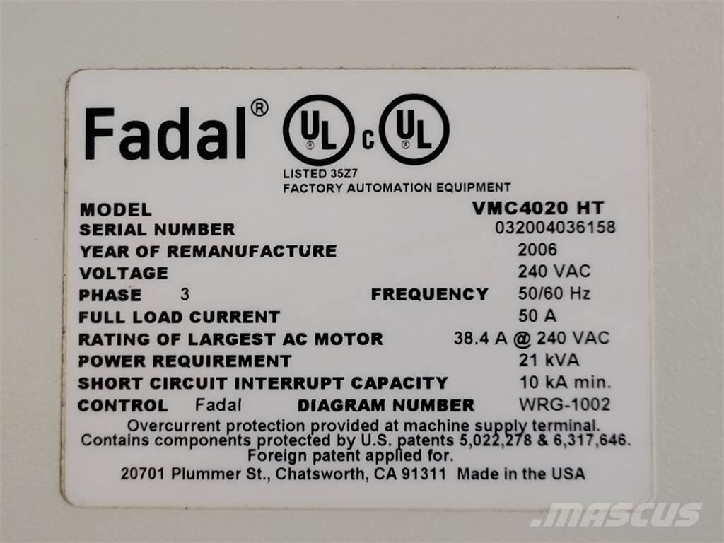  FADAL VMC 4020 HT Construção - Outros

