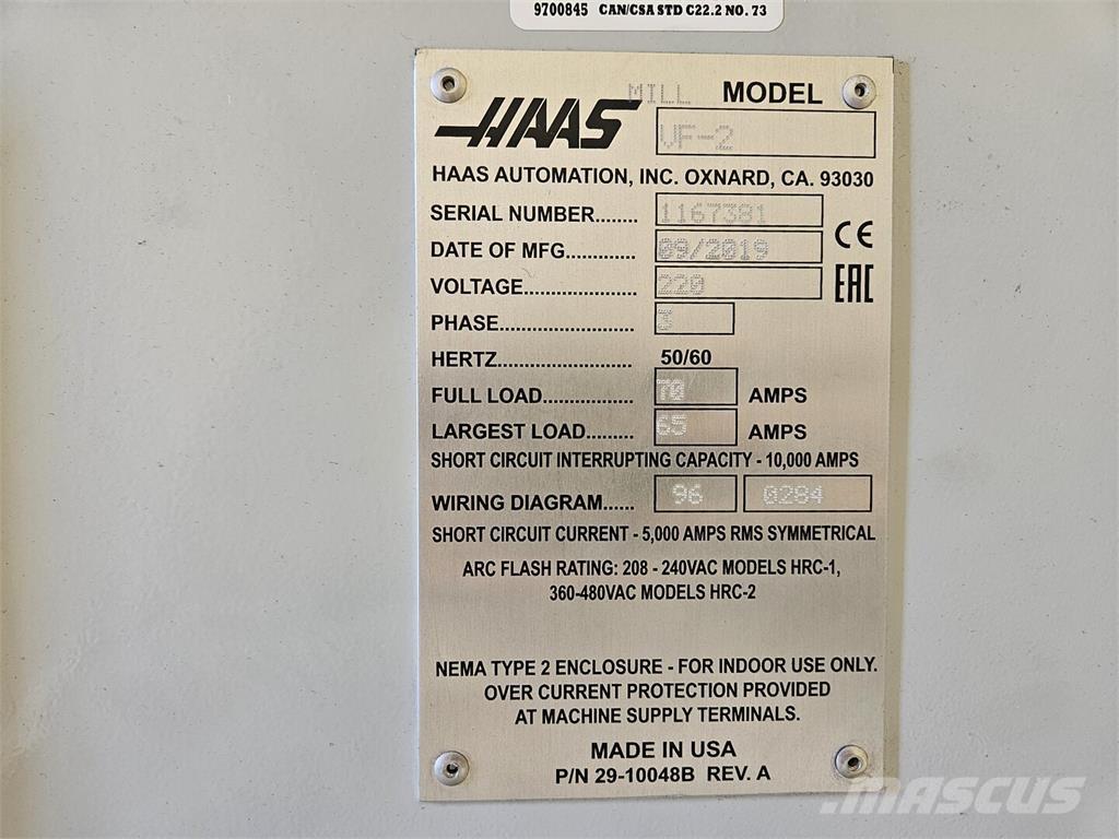 Haas VF-2 Construção - Outros
