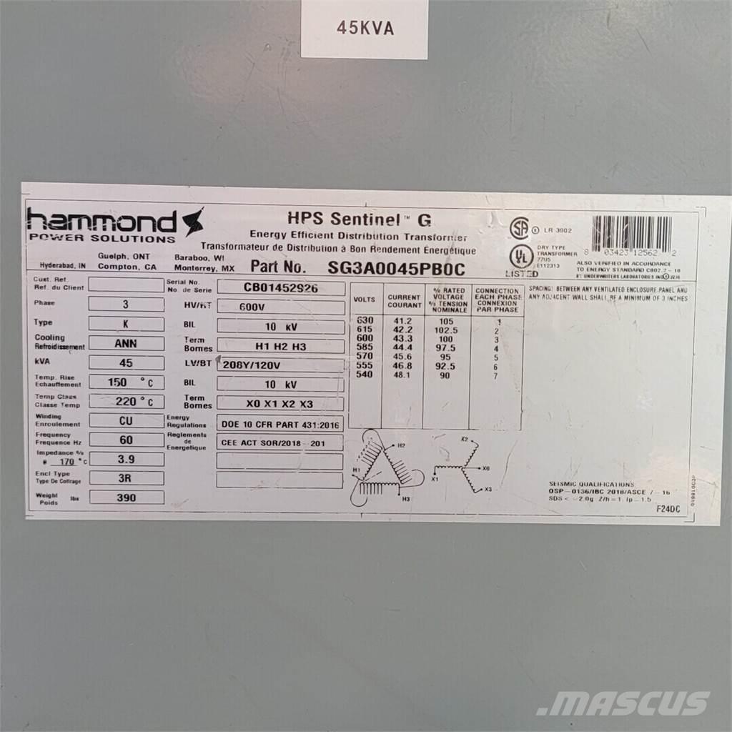  HAMMOND SG3A0045PB0C Construção - Outros
