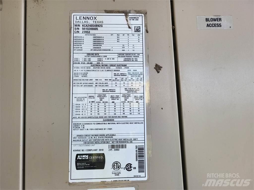  LENNOX KCA240S4BN2G Equipamento de aquecimento e descongelamento
