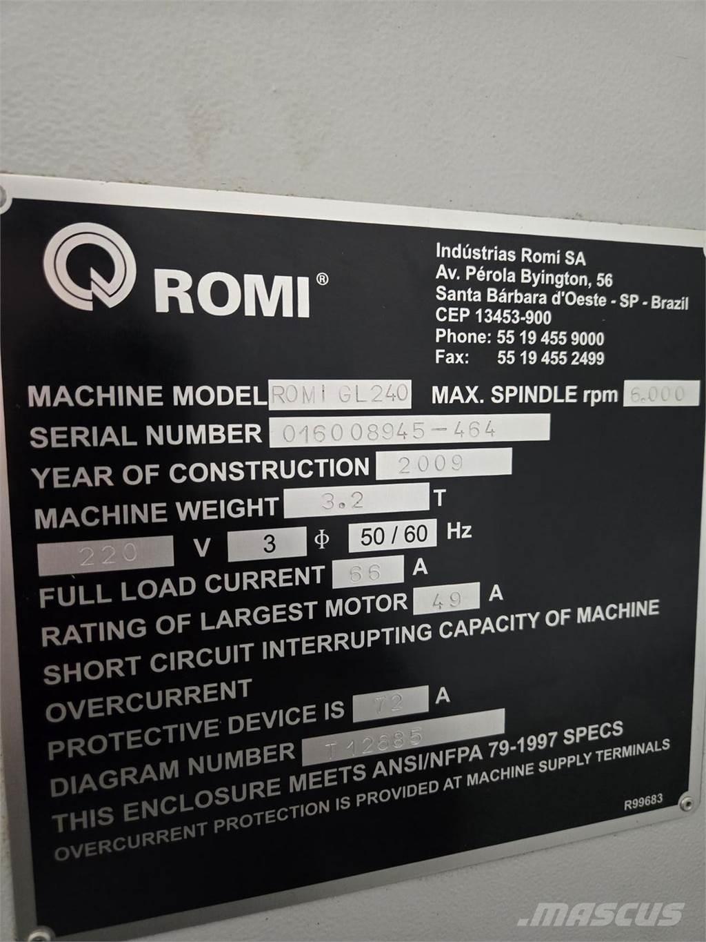  ROMI GL240 Construção - Outros
