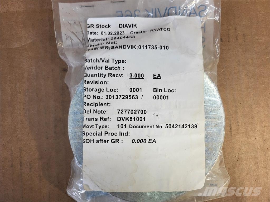 Sandvik 011735-010 Construção - Outros
