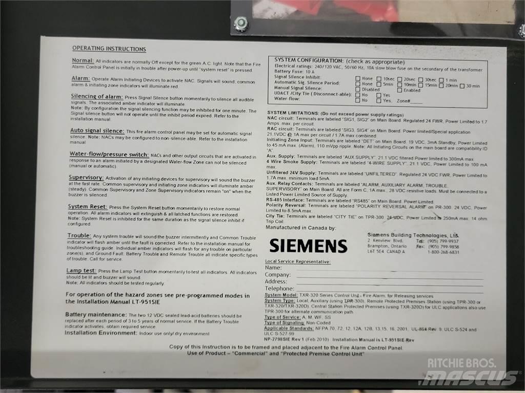 Siemens TXR-320 Construção - Outros
