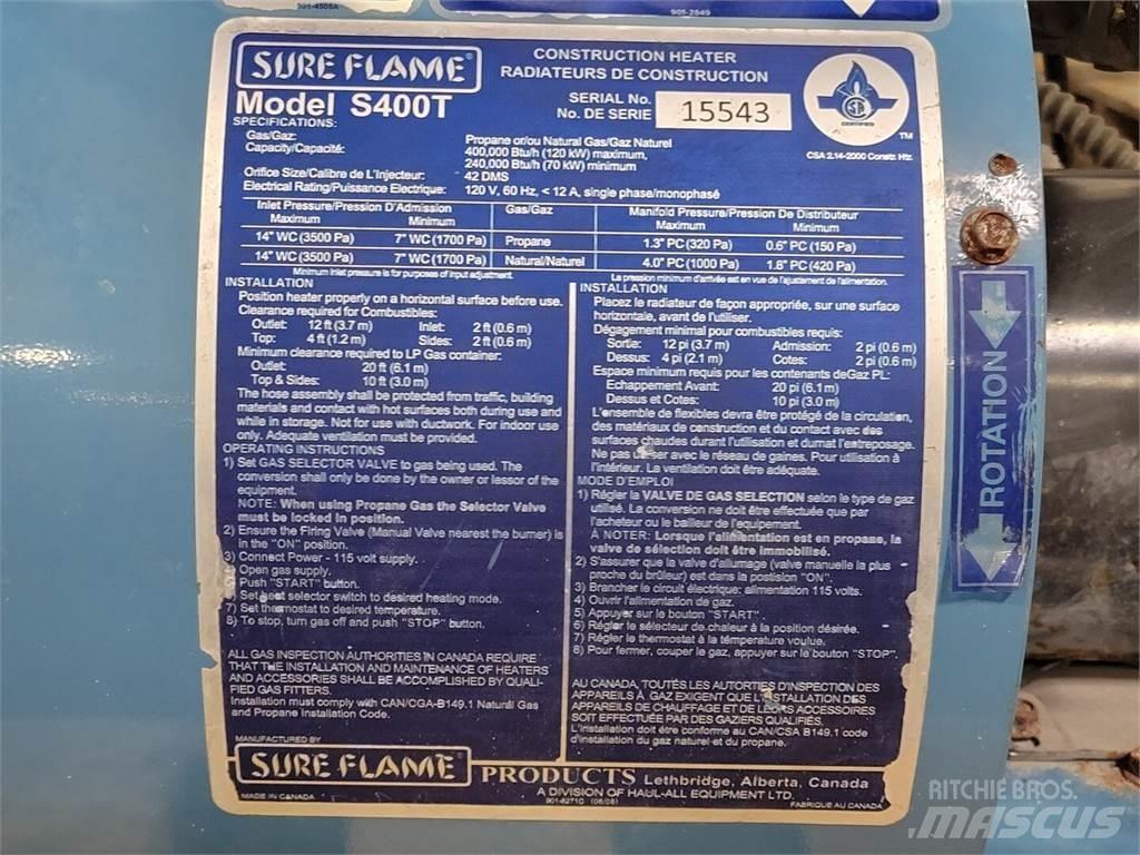  SURE FLAME S400T Equipamento de aquecimento e descongelamento