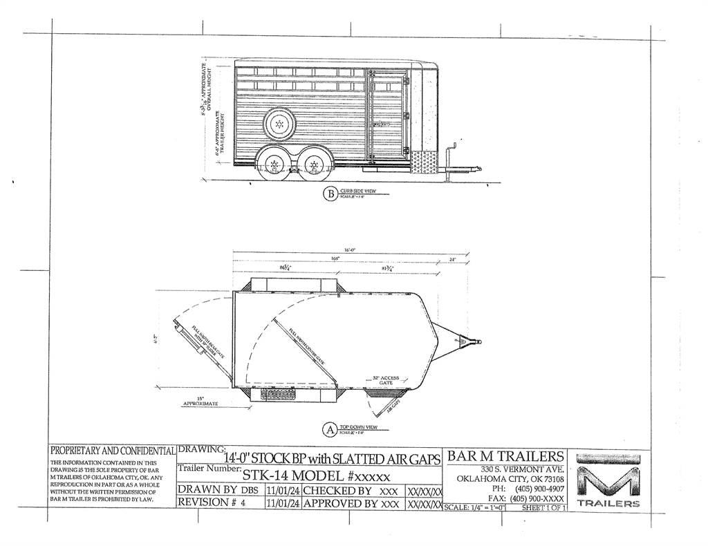BAR-M STK-14 Reboques transporte animais