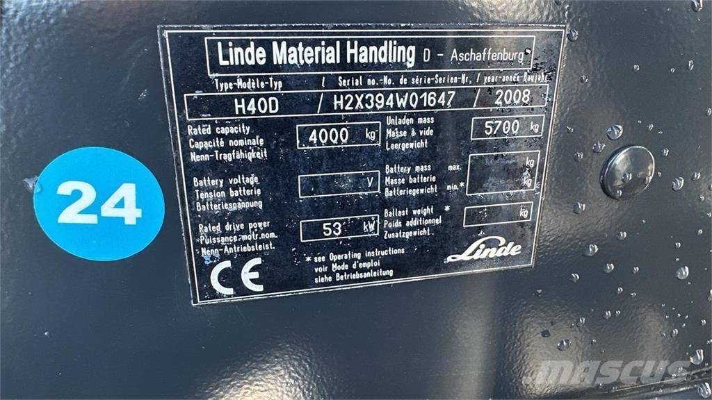 Linde H40D Empilhadores Diesel