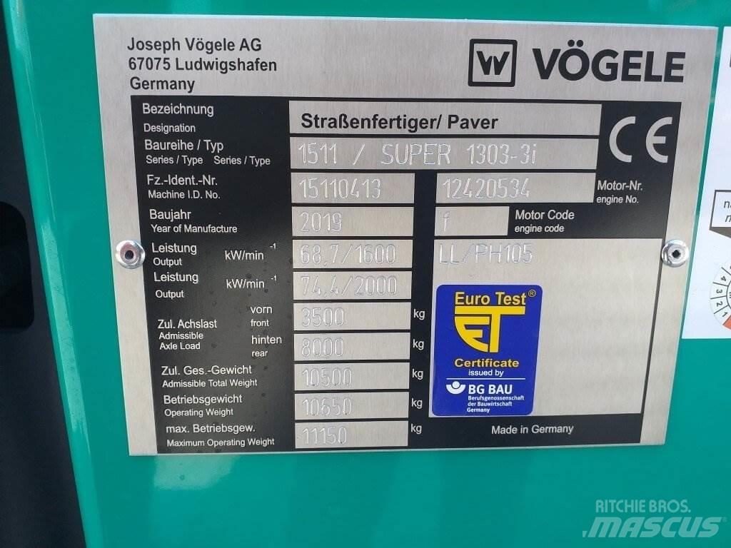 Vögele Super 1303-3i Pavimentadoras de asfalto