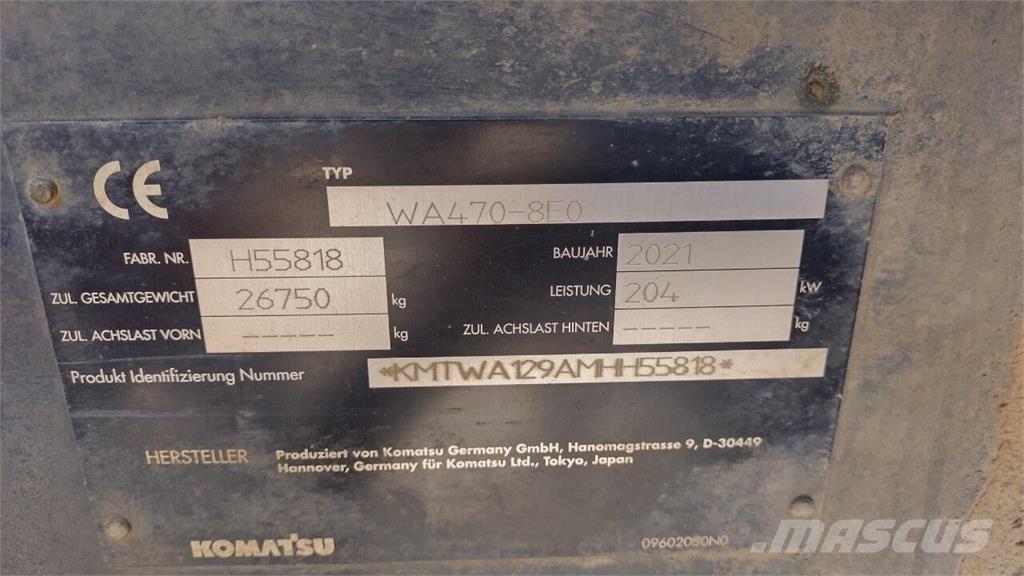 Komatsu WA 470-8 Pás carregadoras de rodas