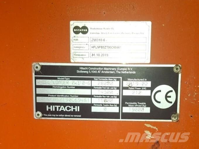 Hitachi ZW 310-6 Pás carregadoras de rodas