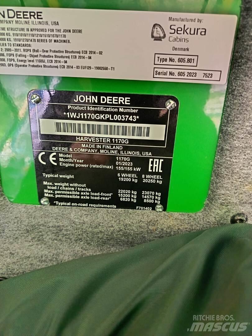 John Deere 1170G Processadores florestais