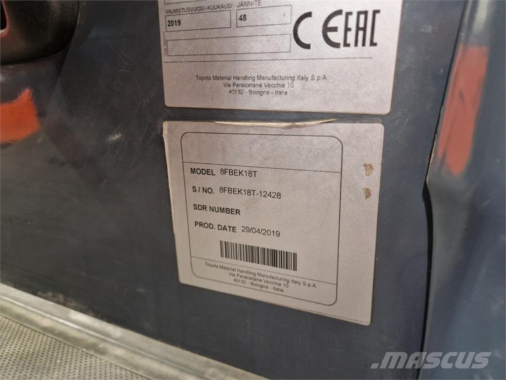 Toyota 8FBEK18T Empilhadores eléctricos