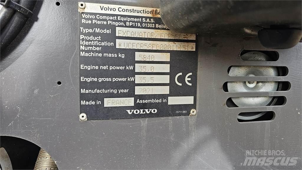 Volvo ECR 58 F Mini Escavadoras <7t