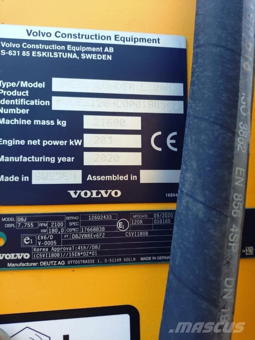 Volvo L120H Pás carregadoras de rodas