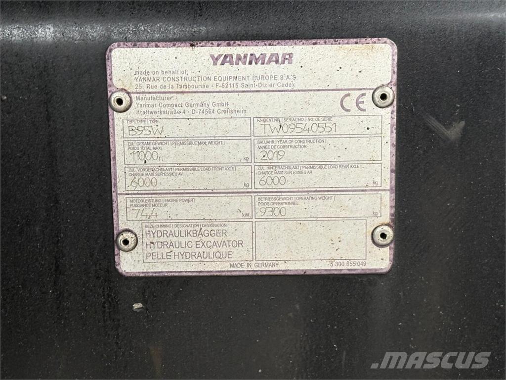 Yanmar B 95 W Escavadoras de rodas