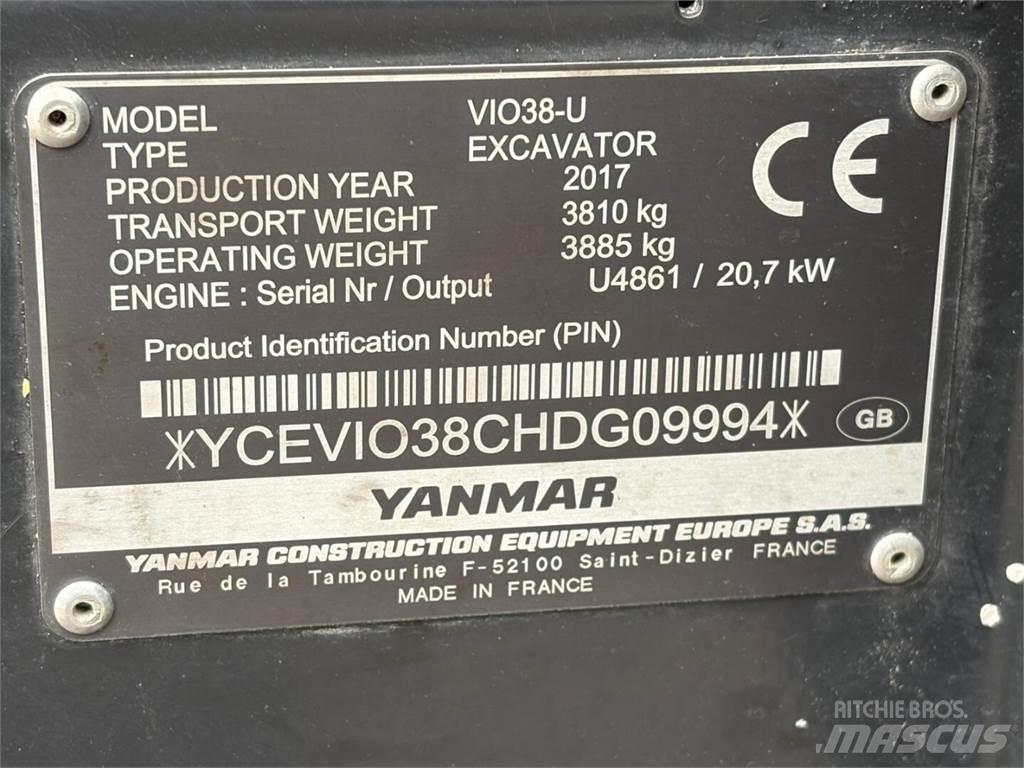 Yanmar VIO 38-U Mini Escavadoras <7t