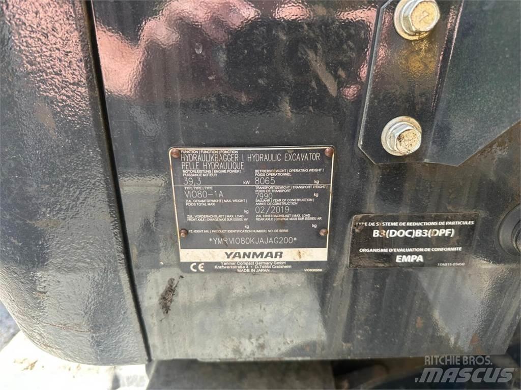Yanmar Vio 80-1A Escavadoras Midi 7t - 12t