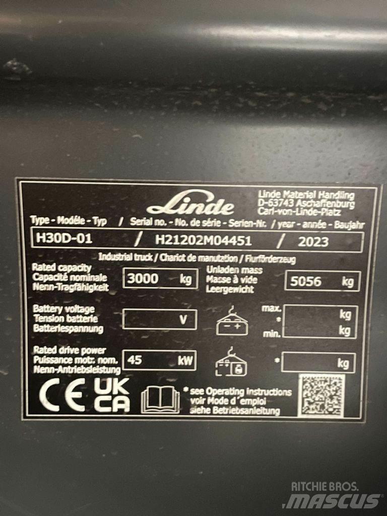 Linde H30D-01-1202 Empilhadores Diesel
