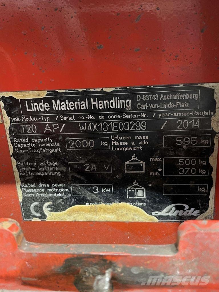 Linde T20AP-131 Porta palettes