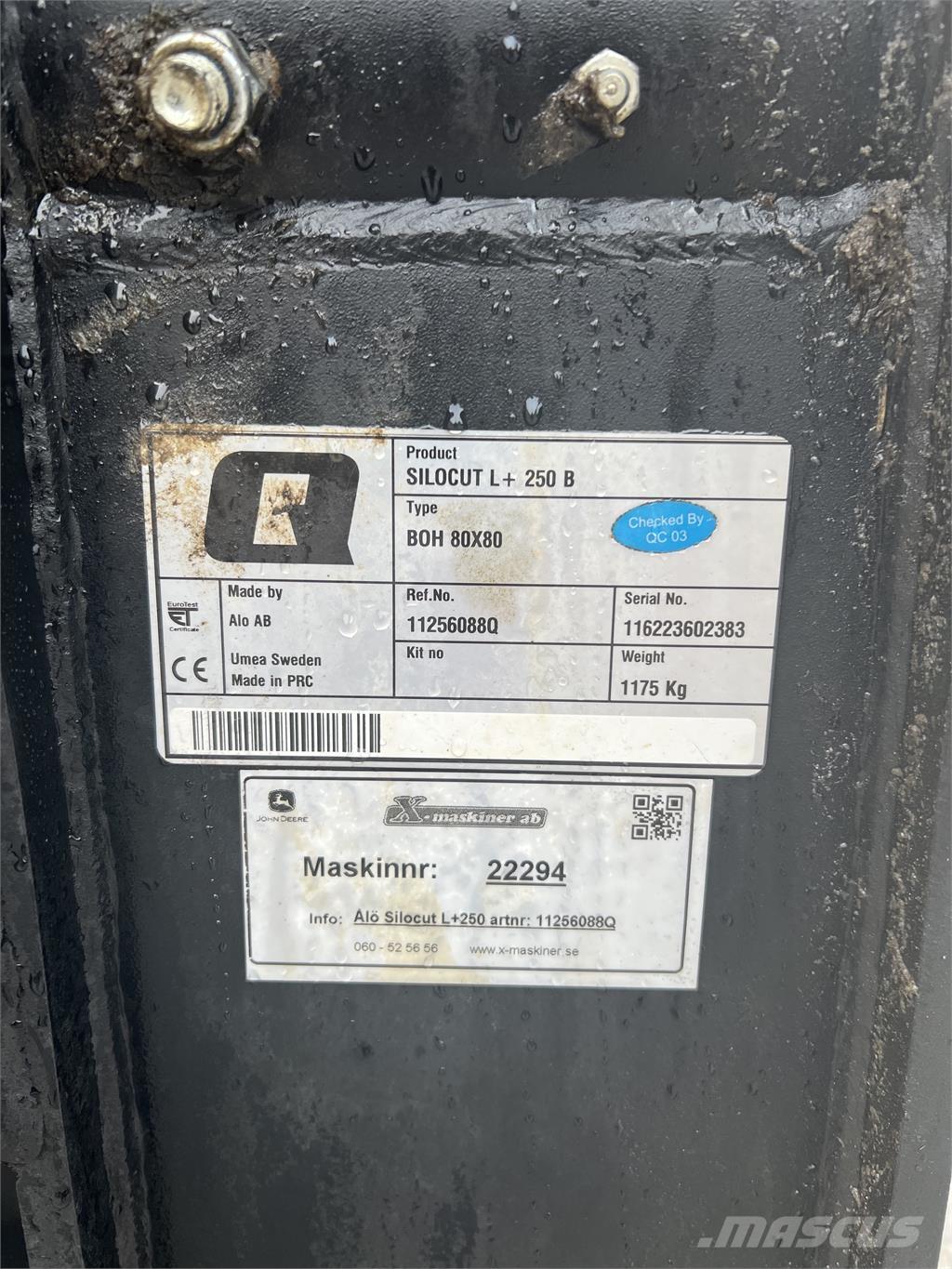 Ålö Silocut L+ 250 Outros acessórios e peças de reposição