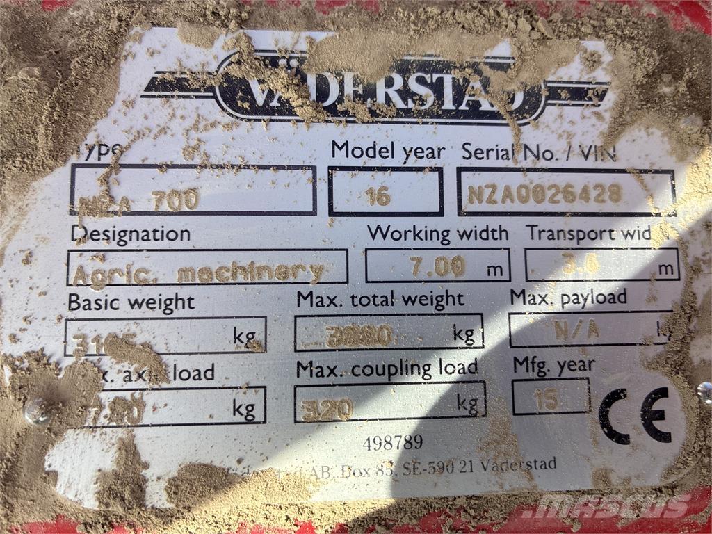 Väderstad NZA 800 HARV Grades