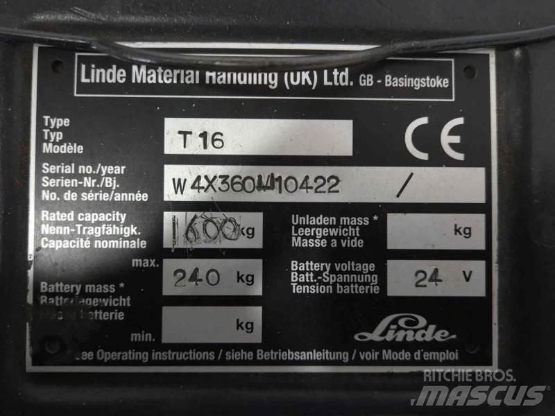 Linde T16 Movimentadores manuais de palettes