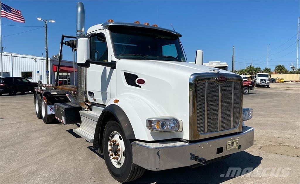 Peterbilt 567 Camiões caixa desmontável com elevador de cabo