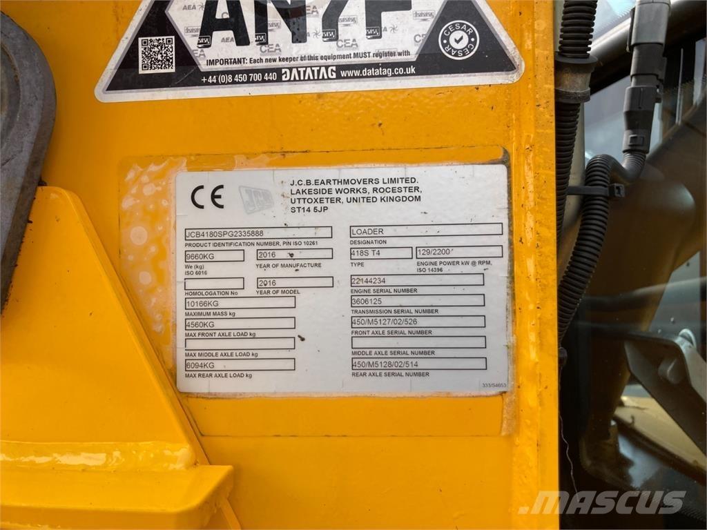JCB 418S Telescópicas para Agricultura