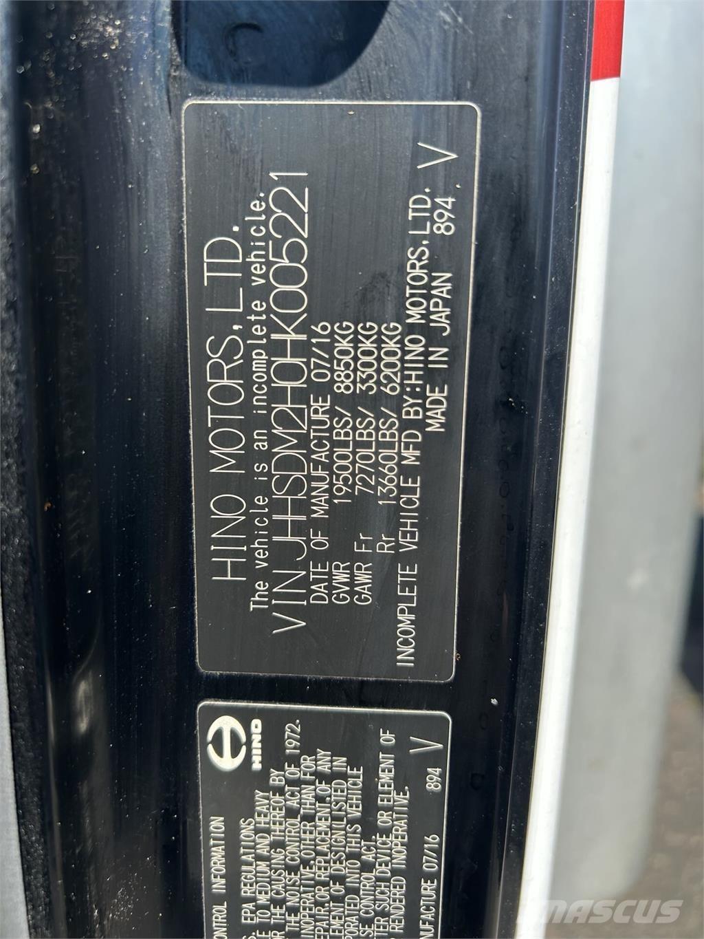 Hino 195 Camiões de caixa fechada