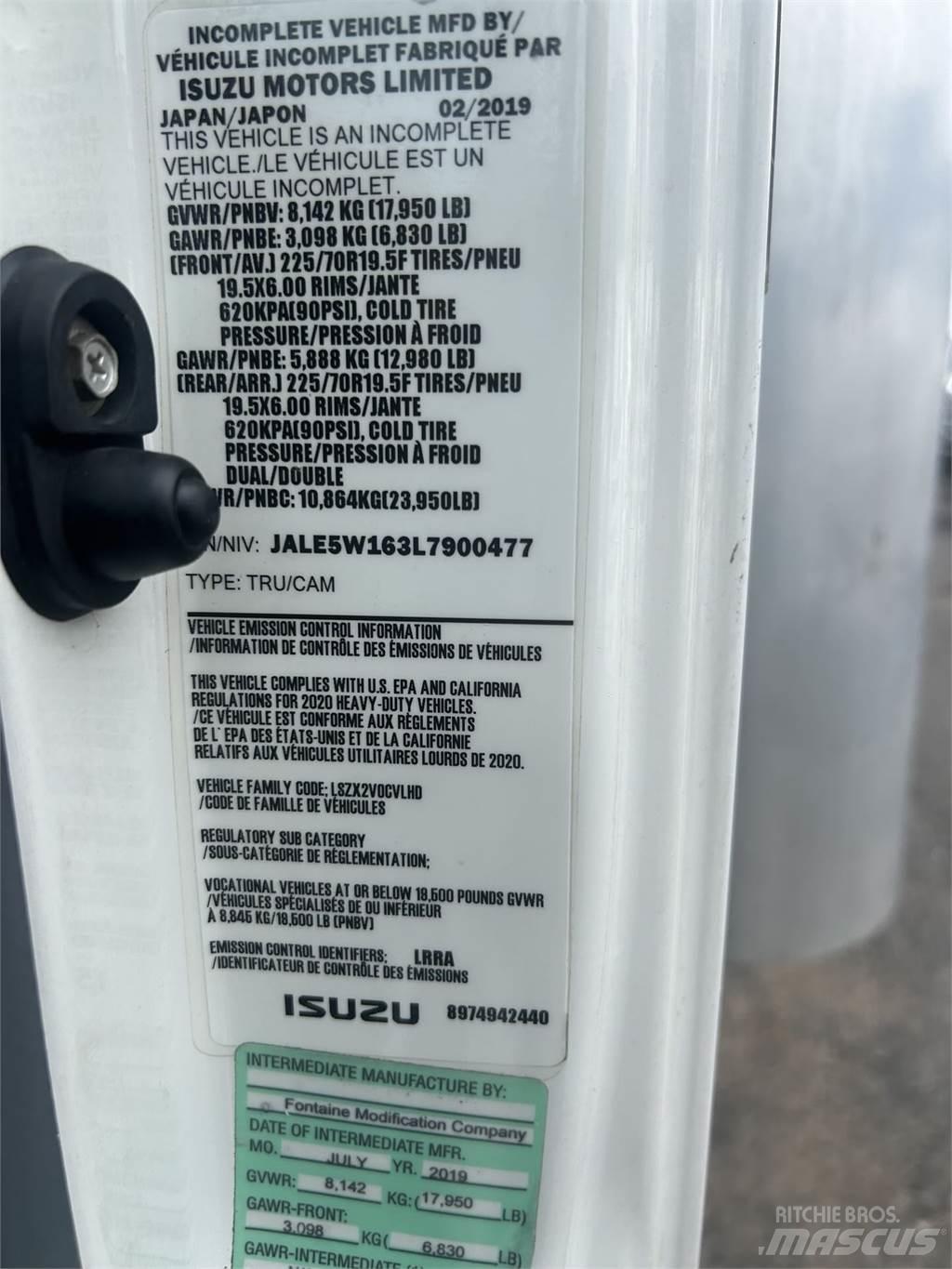Isuzu NQR Camiões de caixa fechada
