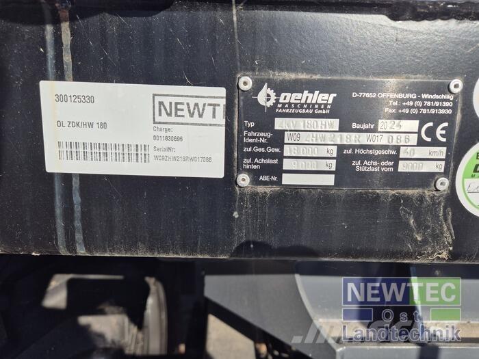 Oehler OL ZDK/HW 180 Reboques Agrícolas basculantes