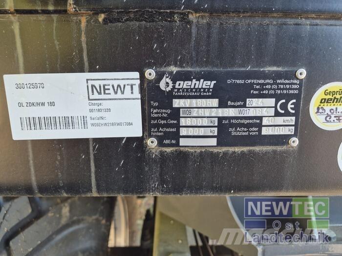 Oehler OL ZDK/HW 180 Reboques Agrícolas basculantes