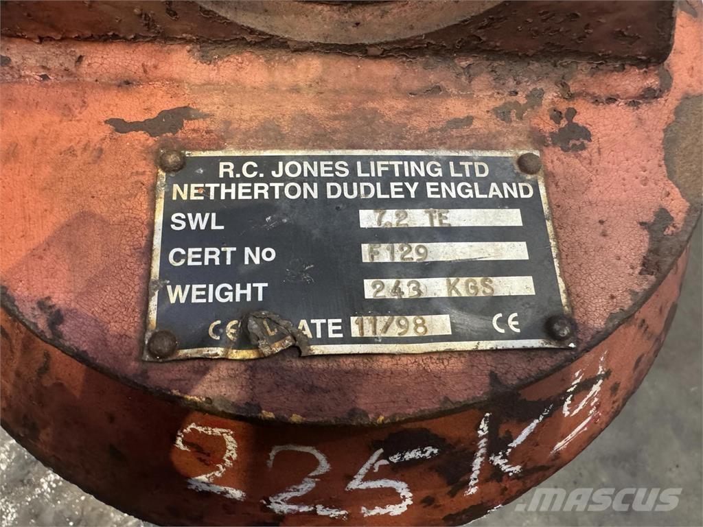  Hookball 7.2 ton Peças e equipamento de gruas