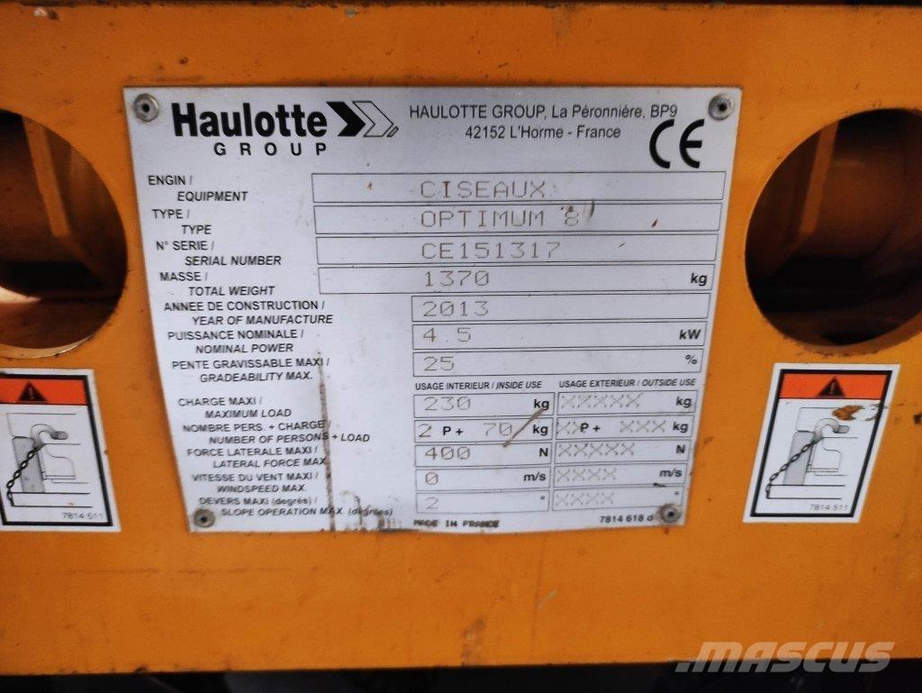 Haulotte OPTIMUM8 Elevadores de tesoura