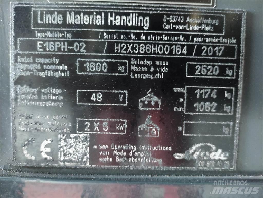 Linde E16PH-02-386 EVO Empilhadores eléctricos