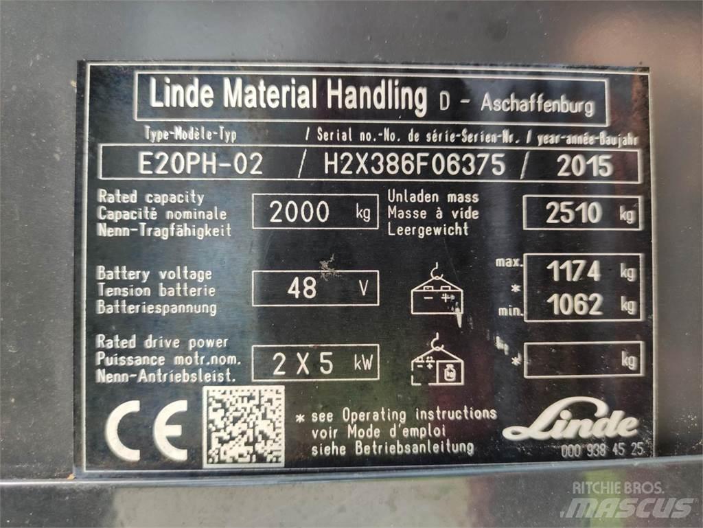 Linde E20-PH-02 Empilhadores eléctricos