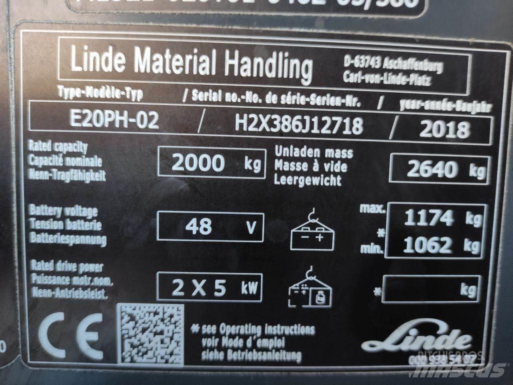 Linde E20P-02-386 EVO Empilhadores eléctricos