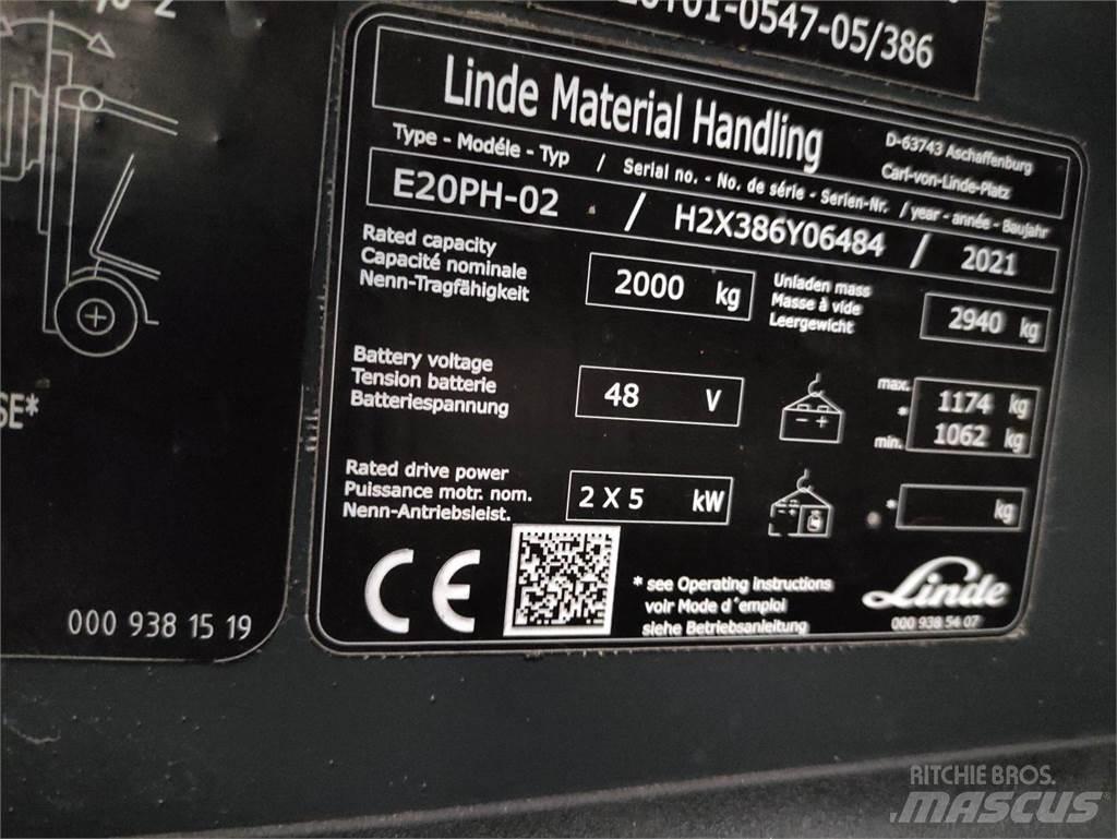 Linde E20PH-02-386-EVO Empilhadores eléctricos