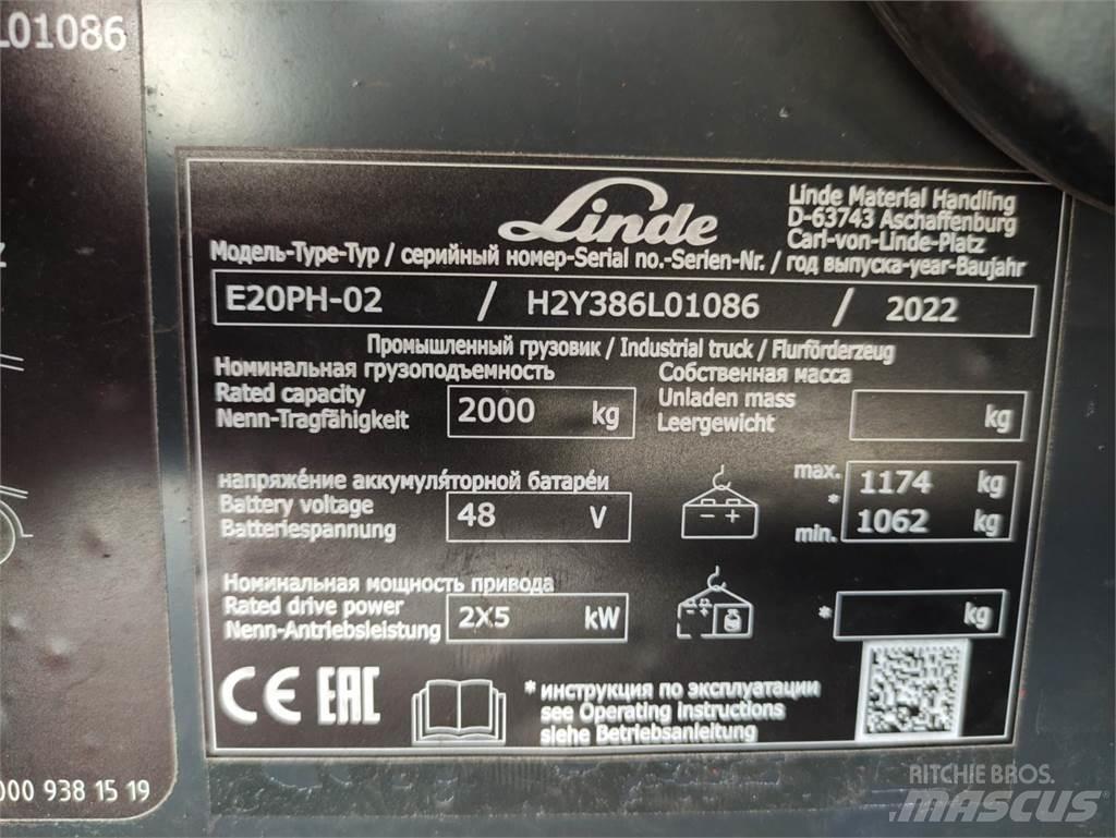 Linde E20PH-02-386-EVO Empilhadores eléctricos